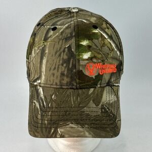 Whitetails Unlimited Camo Hat Cap Strap Back Deer Hunting Adjustable Embroidered